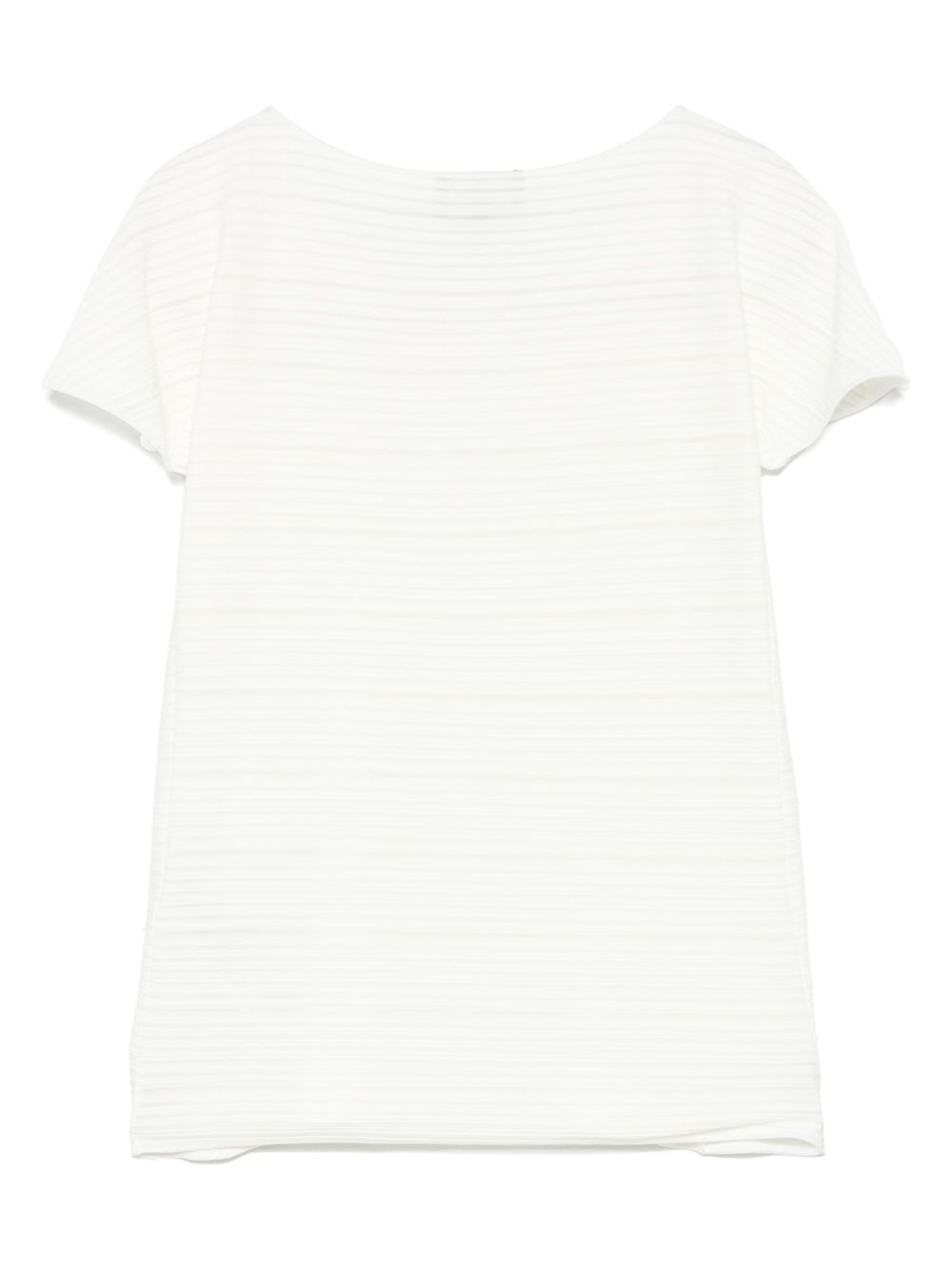 Emporio Armani Ribbed Crew Neck Striped T-Shirt White