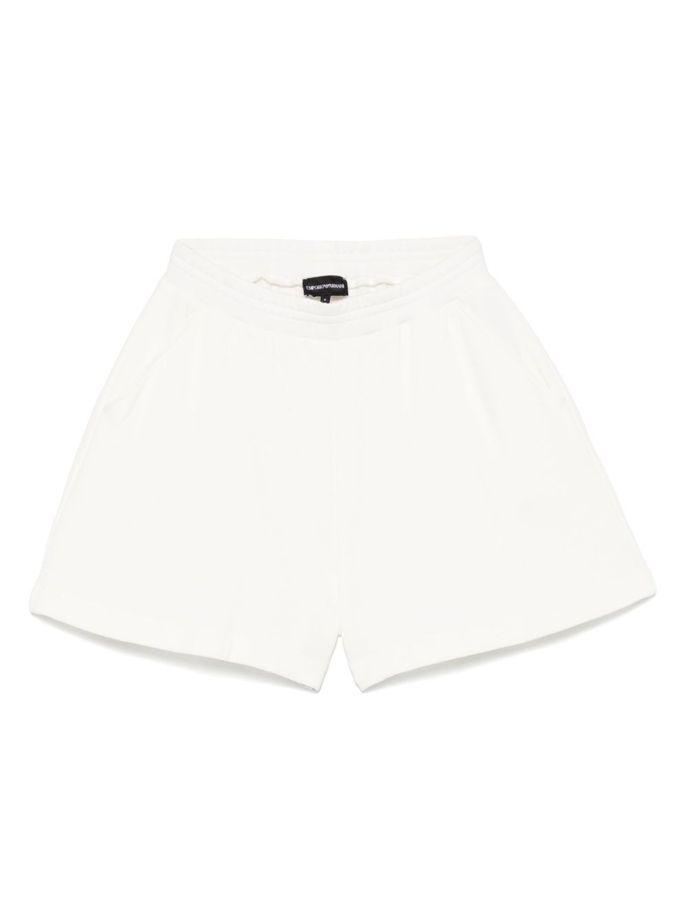 Emporio Armani Jersey-Texture Shorts White