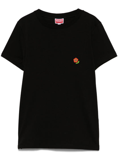 Kenzo Pop Cotton Crew Neck T-Shirt Black Black