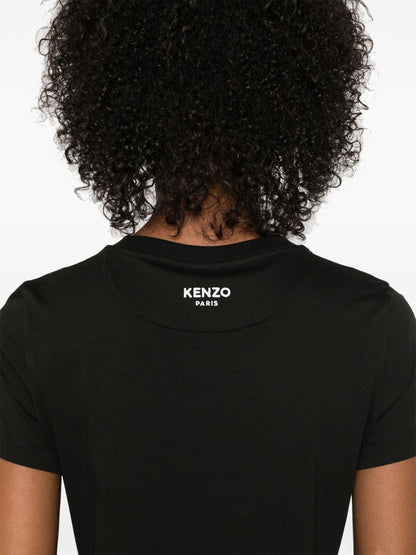 Kenzo Pop Cotton Crew Neck T-Shirt Black Black