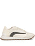 Brunello Cucinelli Monili-Detail Suede Leather Sneakers White