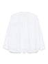 Emporio Armani White Cotton Concealed-Button Box-Pleat Shirt White
