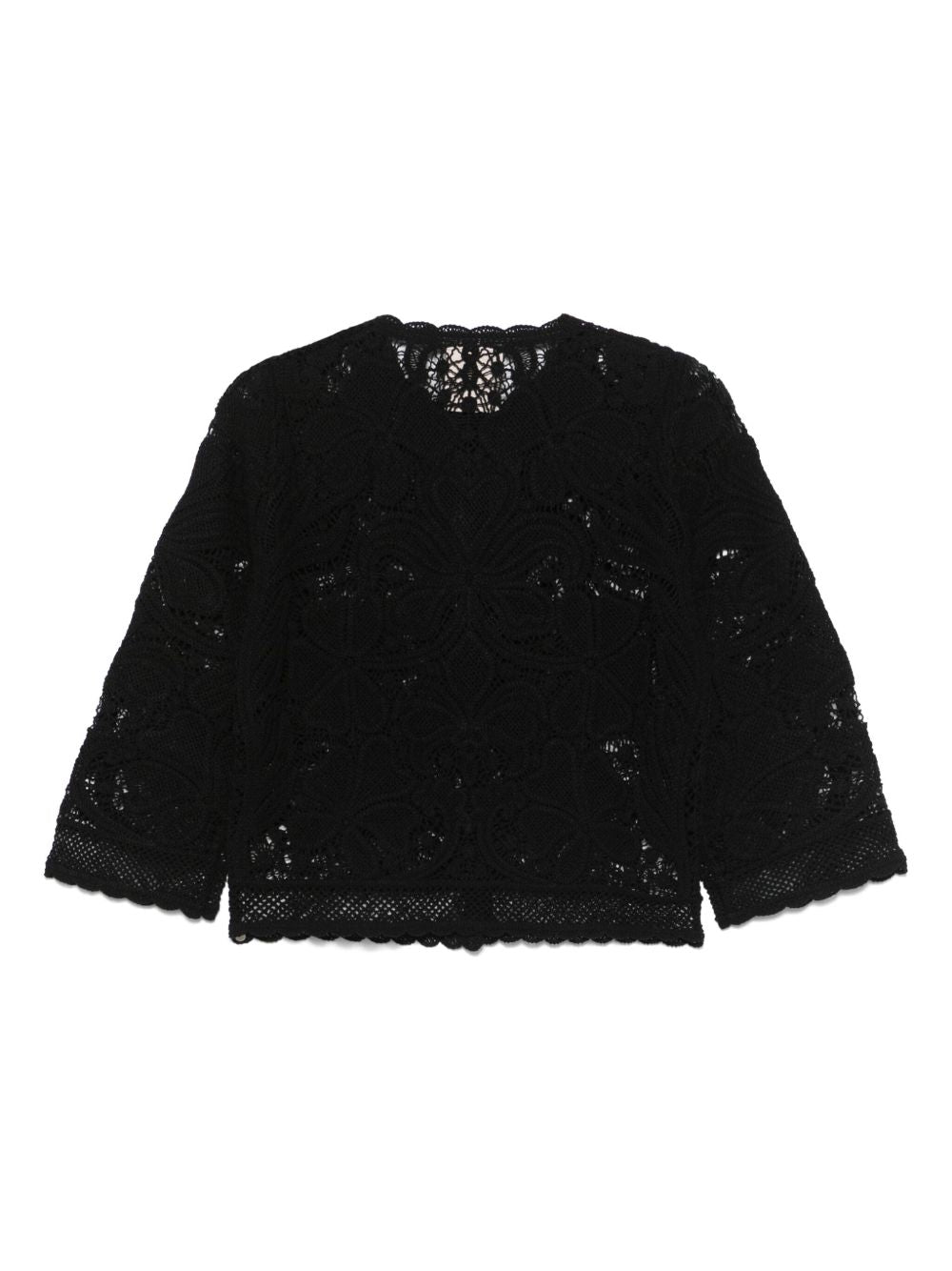 Semicouture Adriana Cotton Cardigan Black