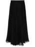 Forte Forte Chiffon Silk Long Skirt Black
