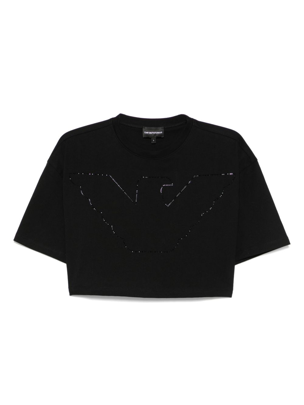 Emporio Armani Logo Cropped T-shirt Black