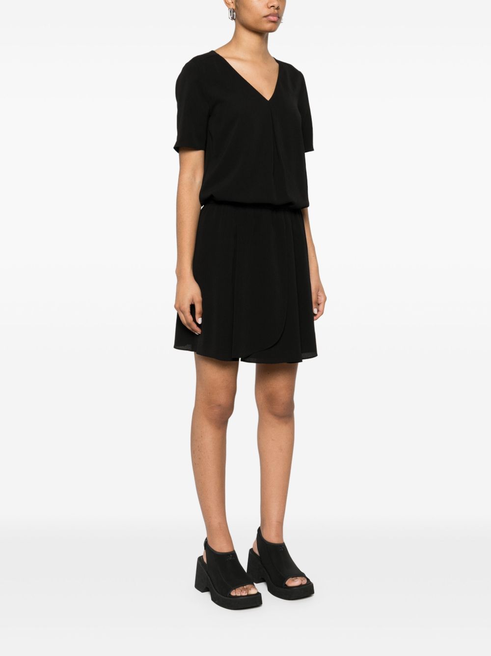 Emporio Armani V-neck Mini Dress Dress Black
