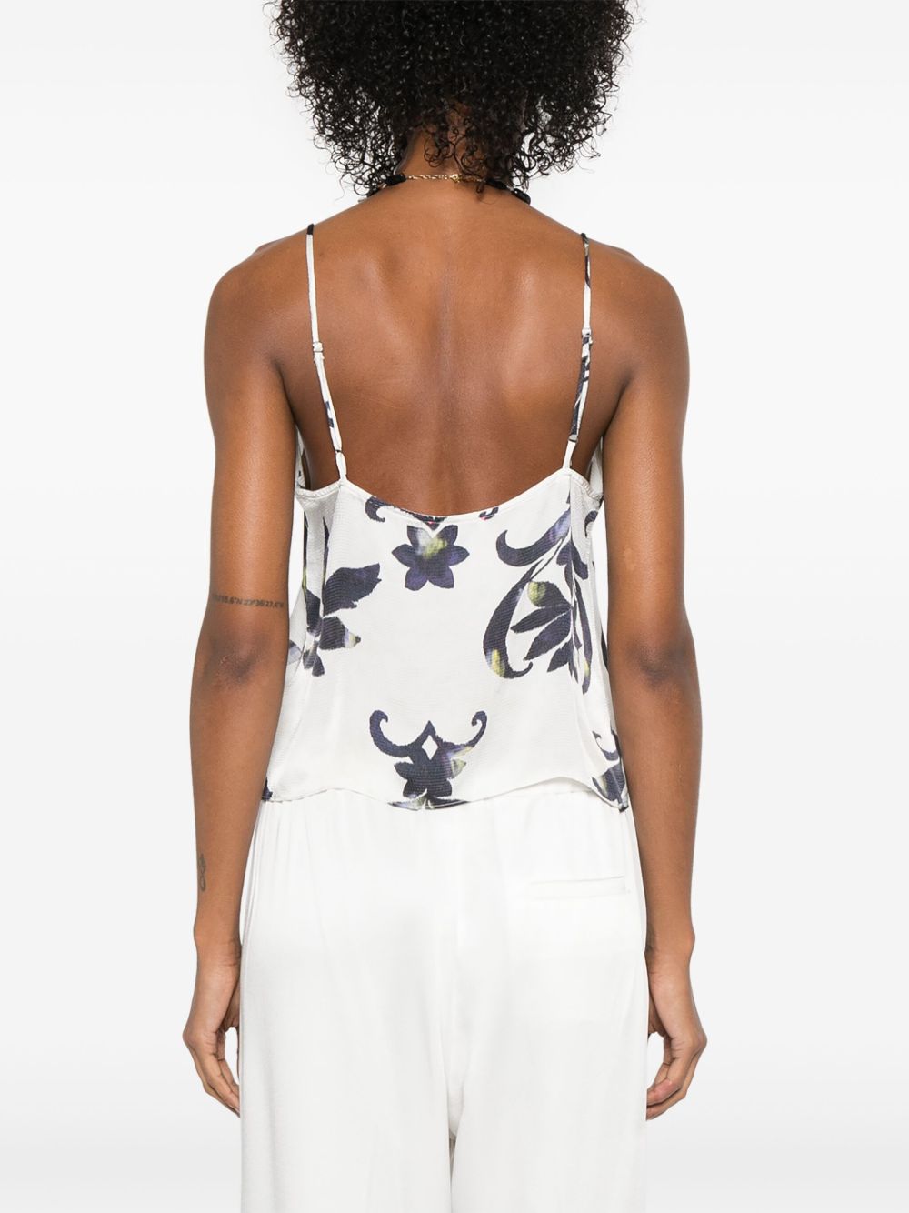 Forte Forte Cropped Printed Top White
