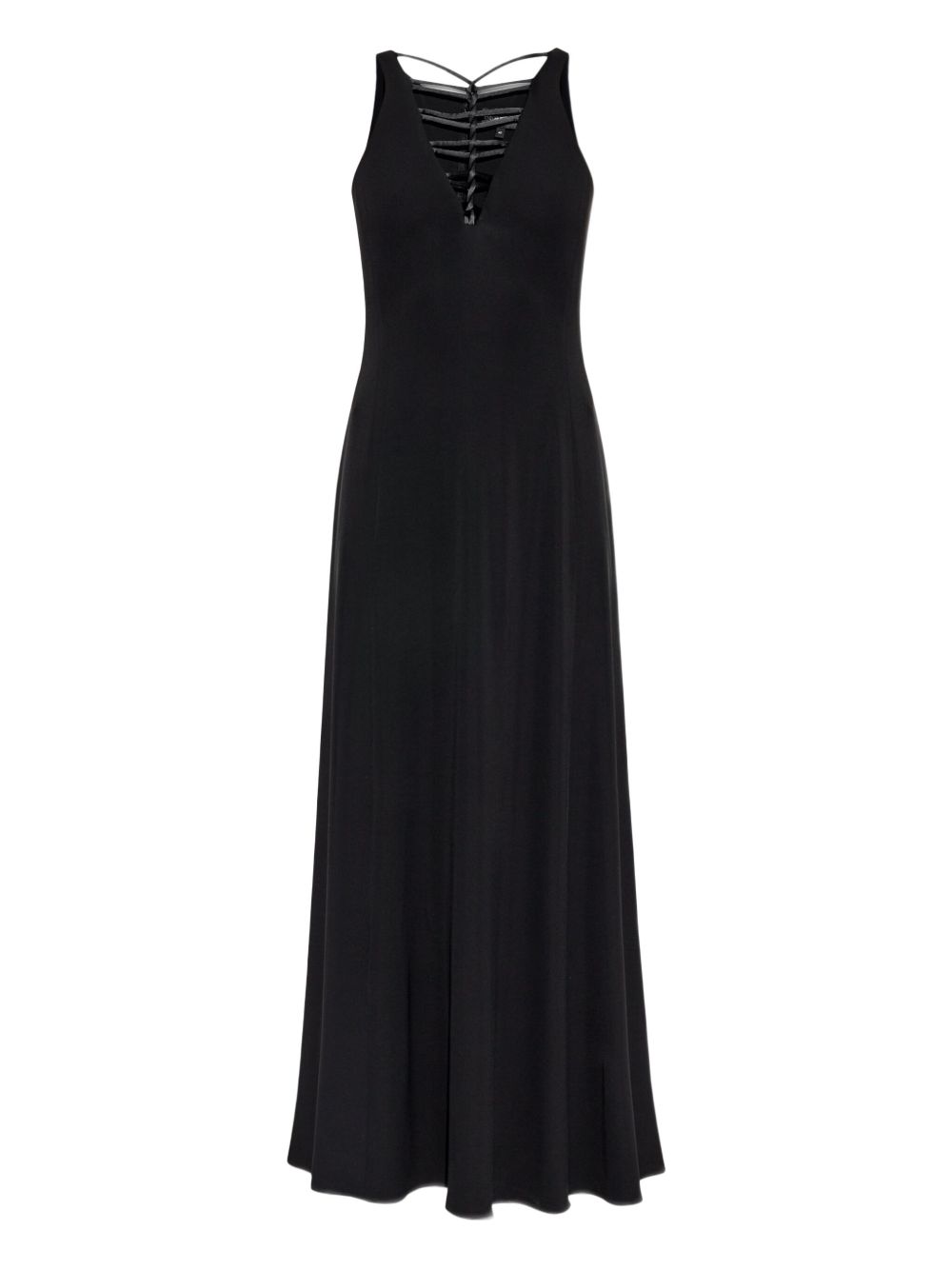 Emporio Armani V-Neck MAxi Dresses Black