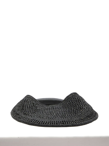 Chloé Summer Banana Raffia Hobo Bag Black