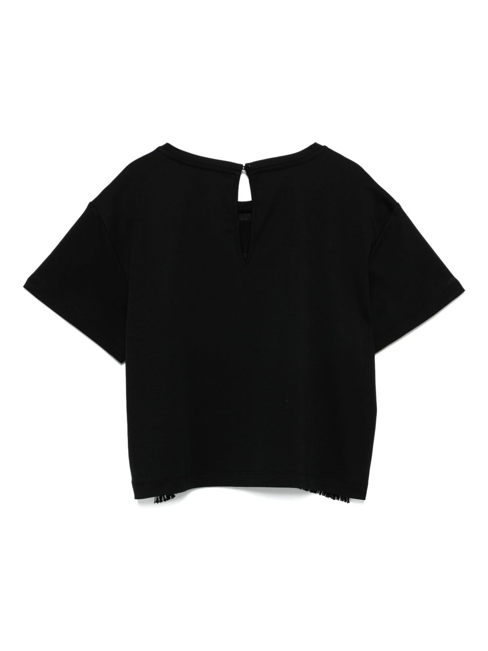 Emporio Armani Fringed T-shirt Black