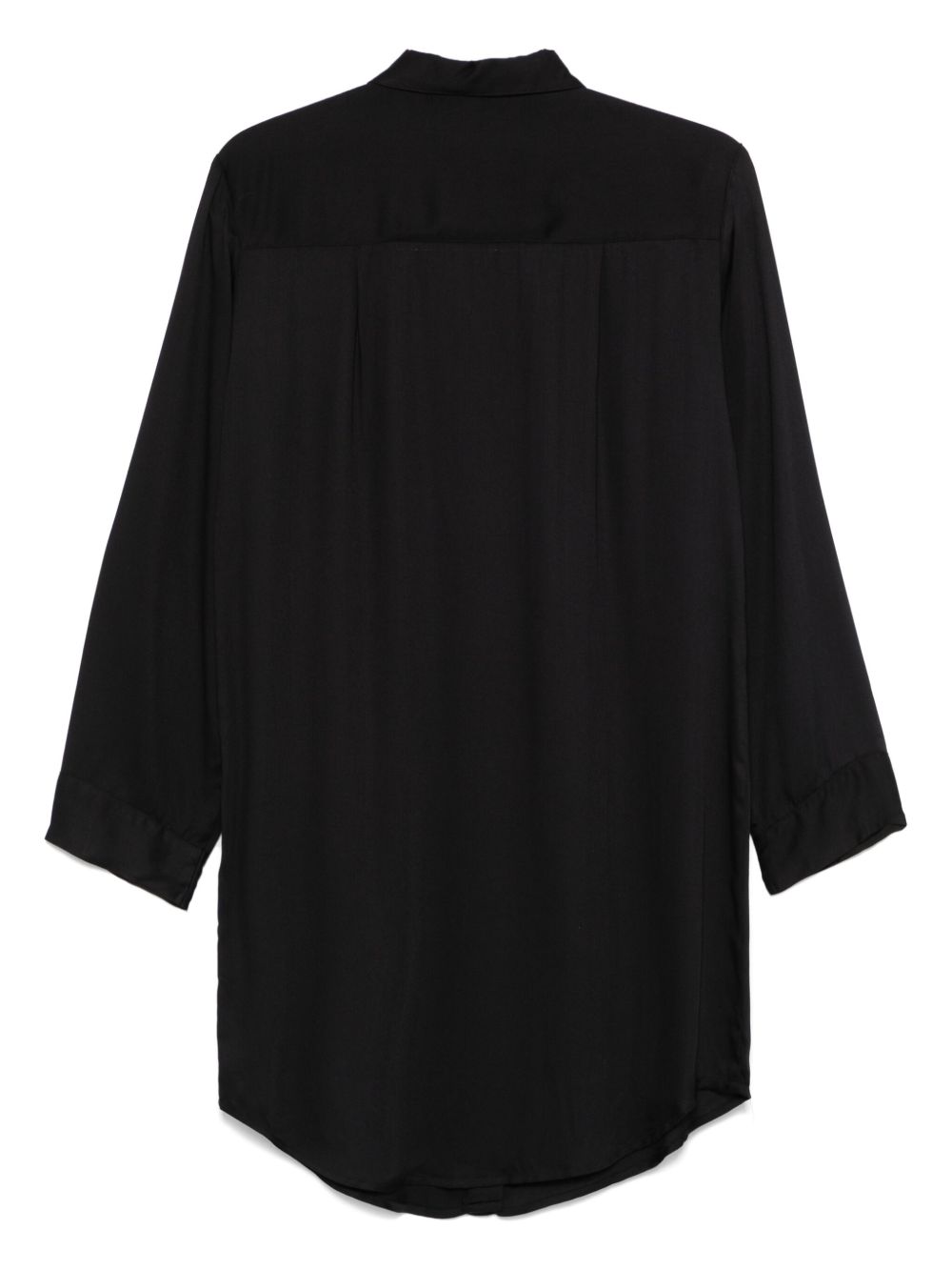 Emporio Armani Sea Logo Buttoned Shirt Dress Black