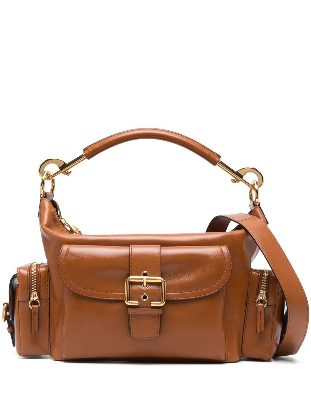 Chloé  Leather Camera Tote Bag Brown