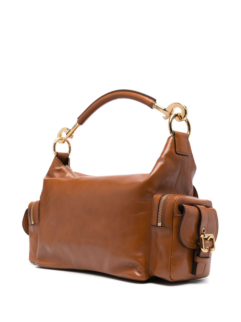 Chloé  Leather Camera Tote Bag Brown
