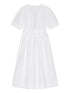 GANNI Bow-Detailing Stretch Cotton Dress White
