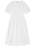 GANNI Bow-Detailing Stretch Cotton Dress White
