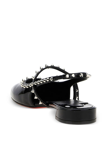 Christian Louboutin Sweet Janispikes Slingback Ballets Black
