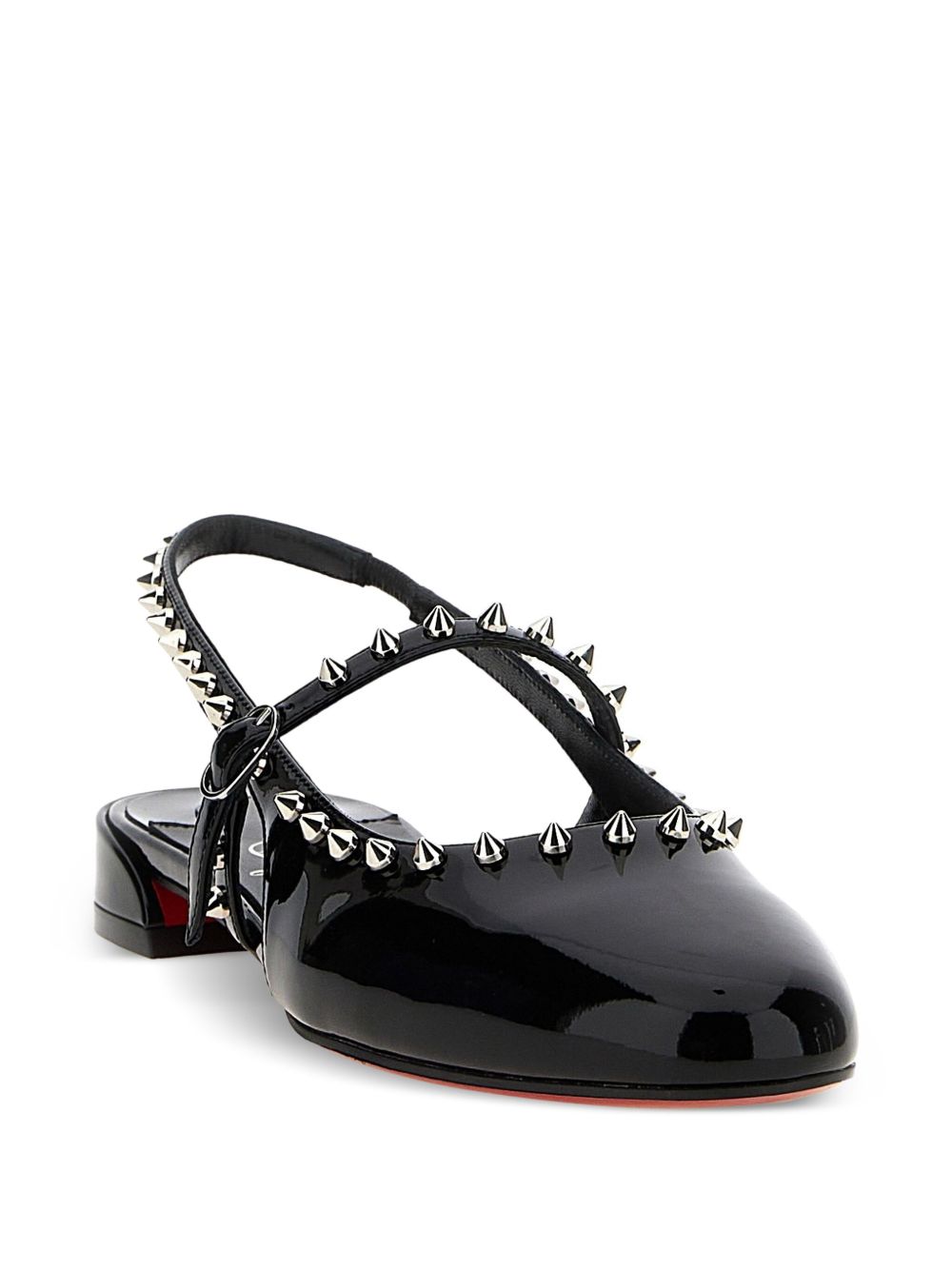 Christian Louboutin Sweet Janispikes Slingback Ballets Black