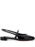 Christian Louboutin Sweet Janispikes Slingback Ballets Black