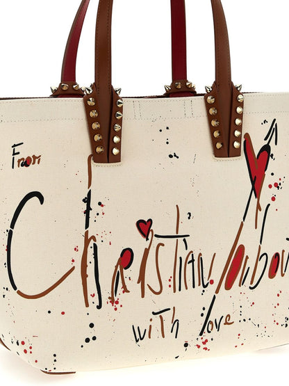 Christian Louboutin Cabata Small Canvas Tote Bag Beige