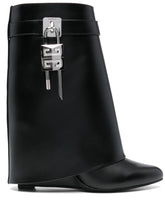 Givenchy Shark Lock Leather Ankle Boots Black