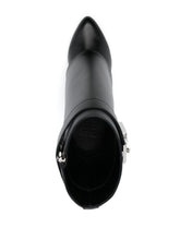 Givenchy Shark Lock Leather Ankle Boots Black