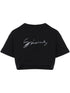 Givenchy Logo Cotton Cropped T-shirts Black