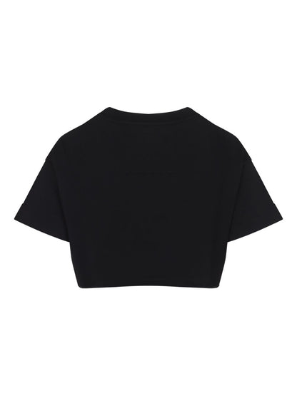 Givenchy Logo Cotton Cropped T-shirts Black
