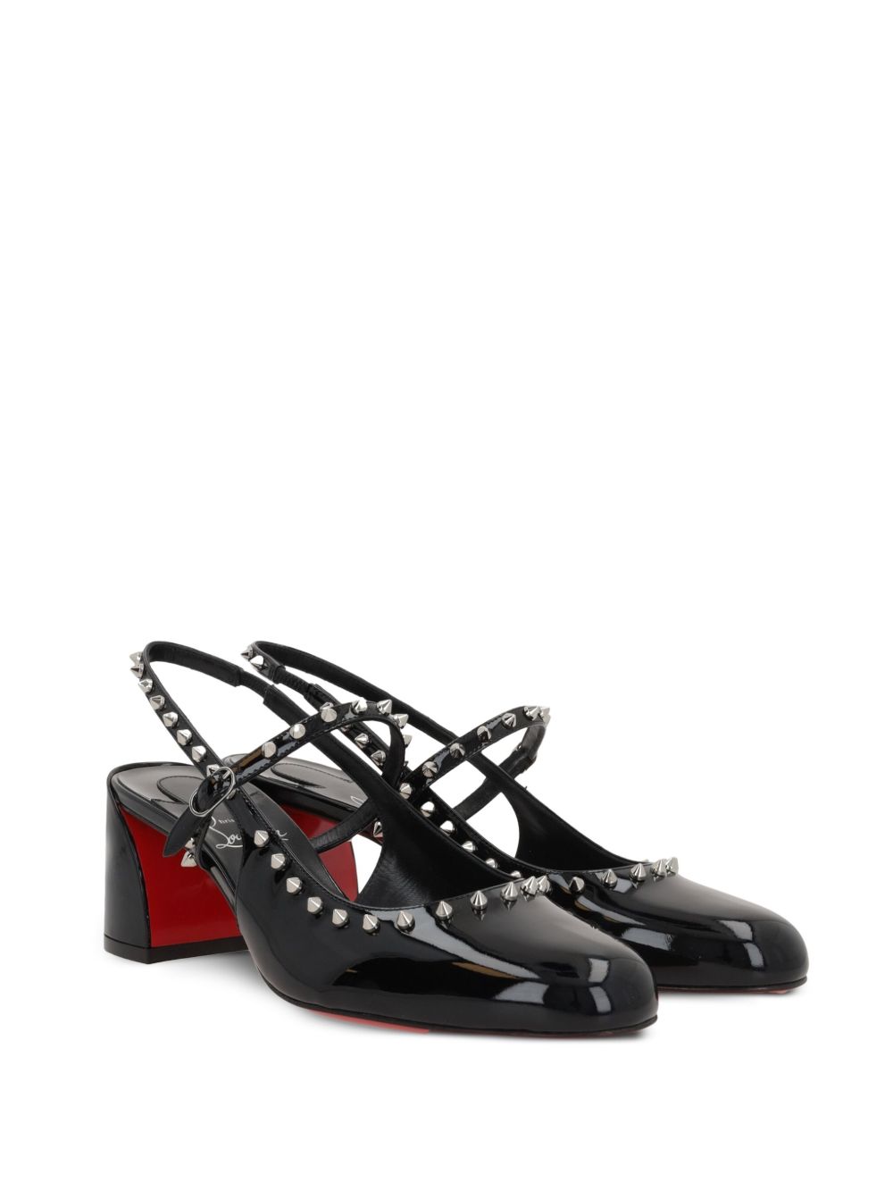 Christian Louboutin Janispikes Mary Jane SlingBack Black