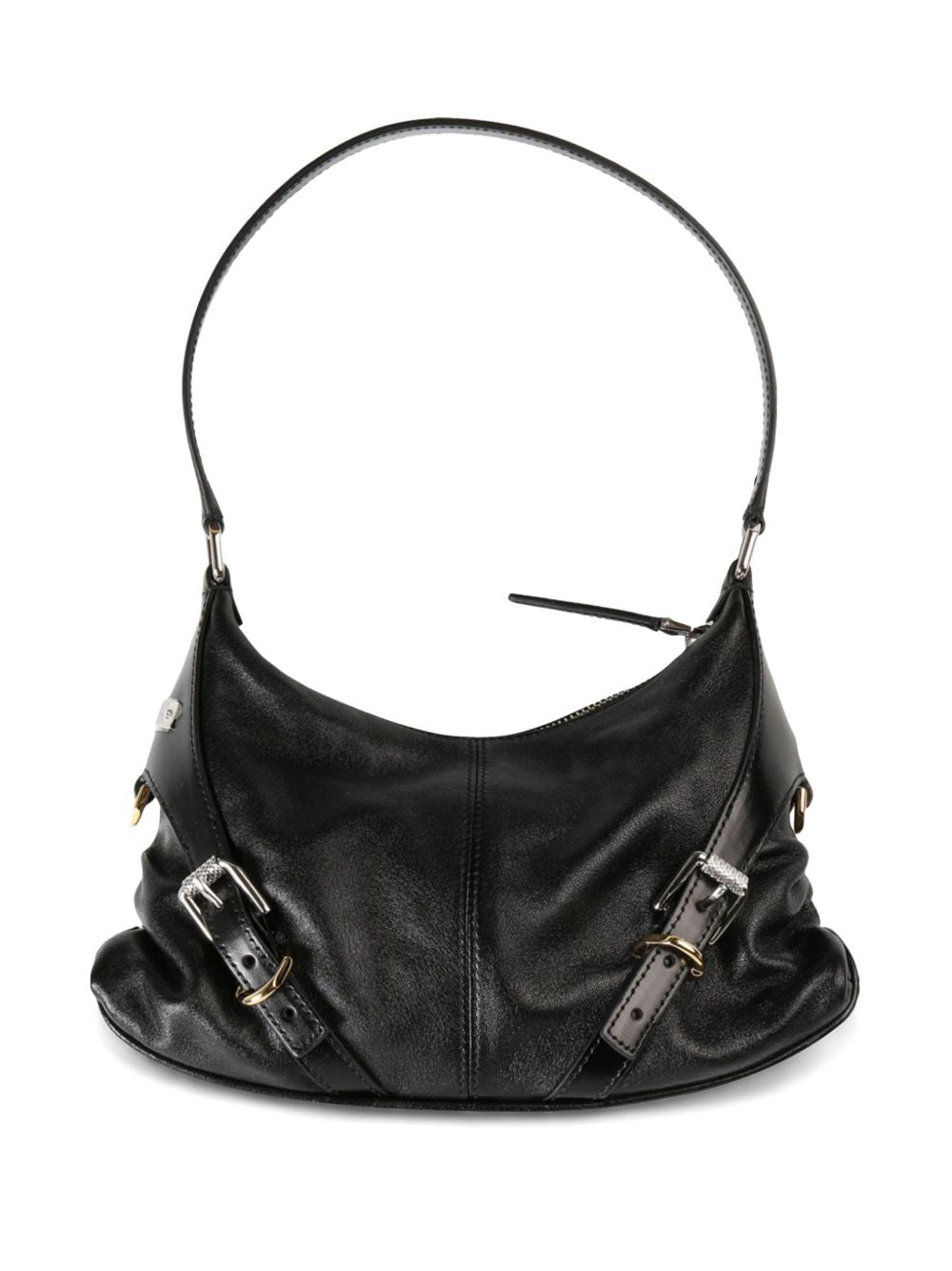 Givenchy Voyou Small Textured-Leather Shoulder Bag Black