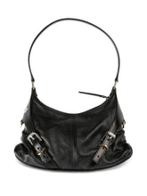 Givenchy Voyou Small Textured-Leather Shoulder Bag Black