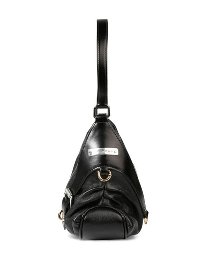 Givenchy Voyou Small Textured-Leather Shoulder Bag Black