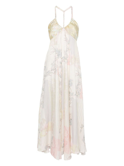 Forte Forte Printed Long Slip Dress MultiColour