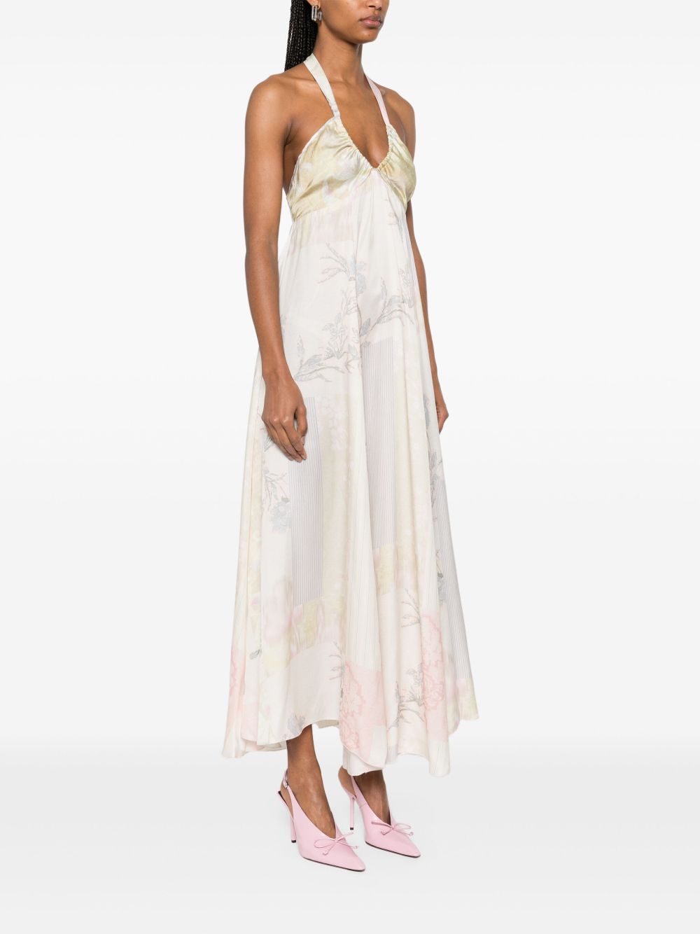 Forte Forte Printed Long Slip Dress MultiColour