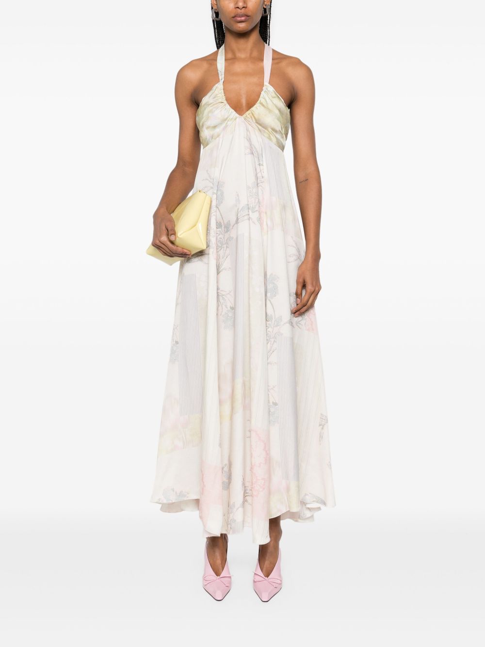 Forte Forte Printed Long Slip Dress MultiColour