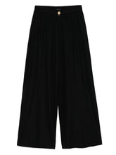 Emporio Armani Wide-Leg Lamé Trousers Black Black