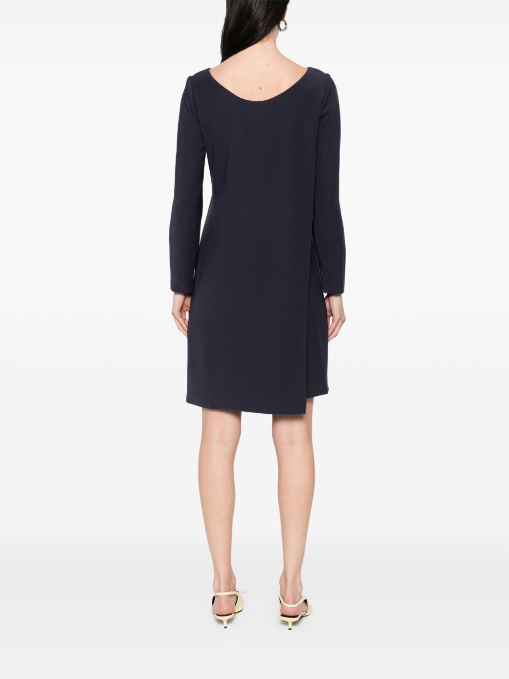 Emporio Armani Cady Mini Dress Blue