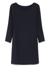 Emporio Armani Cady Mini Dress Blue