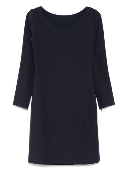 Emporio Armani Cady Mini Dress Blue