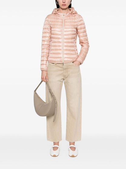 Herno Short Down Water-Repellent Jacket with Detachable Hood Pink