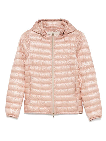 Herno Short Down Water-Repellent Jacket with Detachable Hood Pink