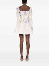 Zimmermann Dawning Linen Floral Printed Mini Dress White