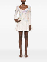 Zimmermann Dawning Linen Floral Printed Mini Dress White