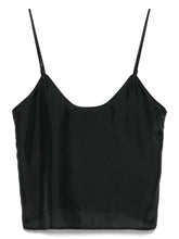 Forte Forte Cropped Silk Tank Top Black