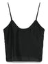 Forte Forte Cropped Silk Tank Top Black