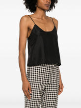 Forte Forte Cropped Silk Tank Top Black