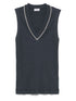 Brunello Cucinelli Cotton V-Necked Tank Top Blue
