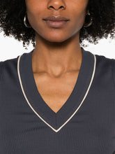 Brunello Cucinelli Cotton V-Necked Tank Top Blue