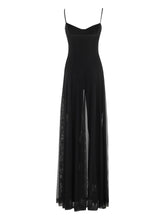 Norma Kamali Semi-Sheer Maxi Dress With Catsuit Black