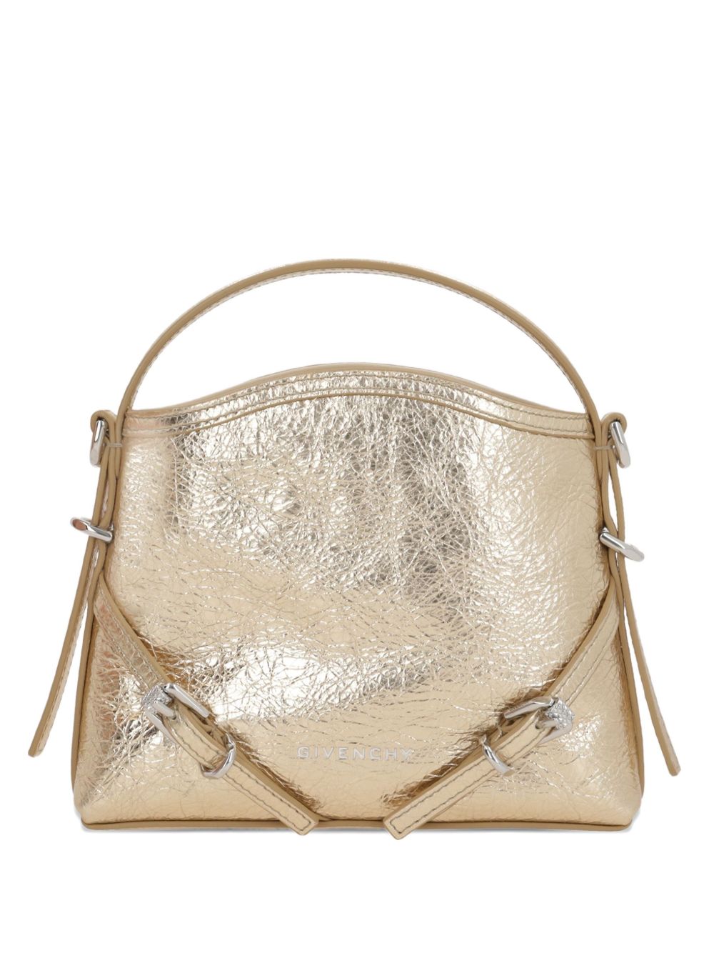 Givenchy Voyou Nano Metallic Gold Leather Clutch Bag Golden