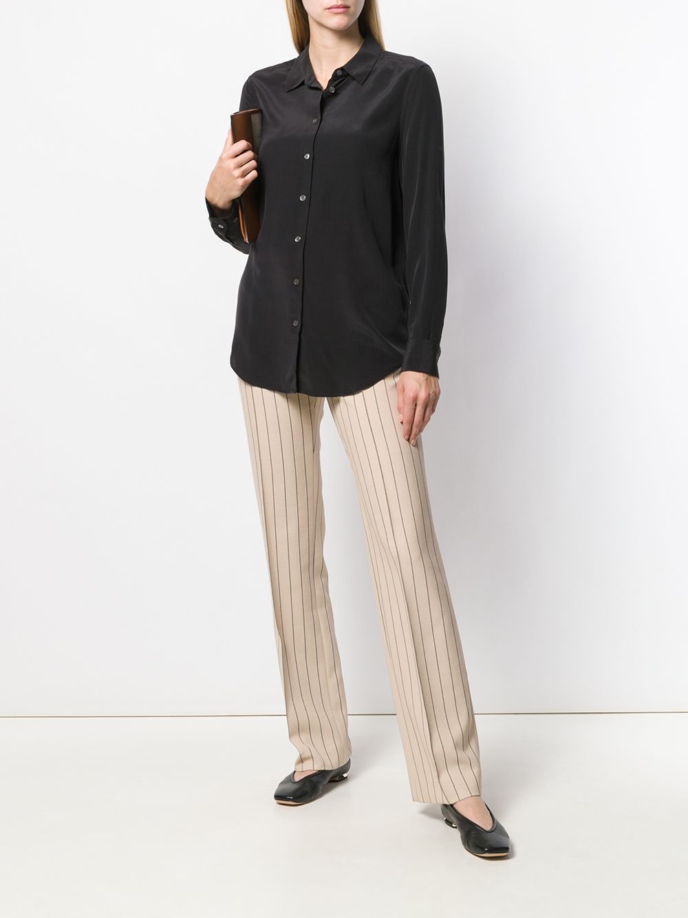Equipment Essential Silk Shirts Black